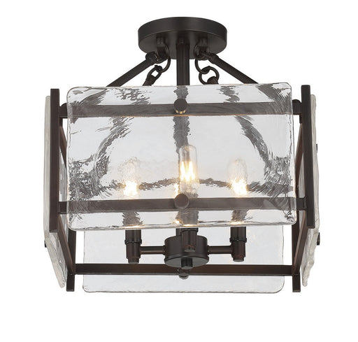Glenwood 4-Light Semi-Flush Mount in English Bronze