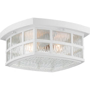 Stonington 2-Light Outdoor Flush Mount in Matte White
