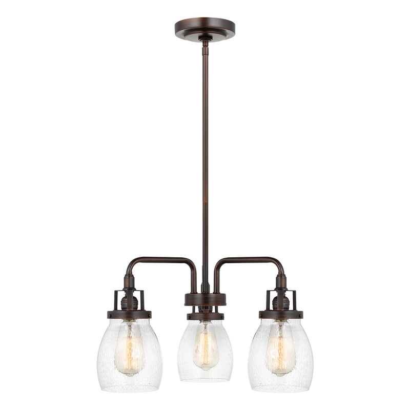 Belton Three Light Chandelier in Bronze