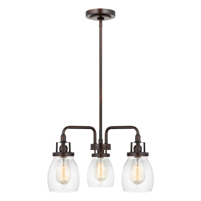 Belton Three Light Chandelier in Bronze