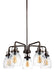 Belton Five Light Chandelier in Bronze