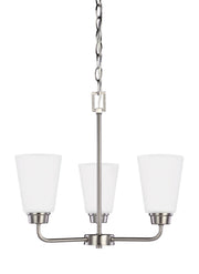 Kerrville Three Light Chandelier in Brushed Nickel