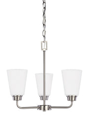 Kerrville 3-Light Chandelier in Brushed Nickel