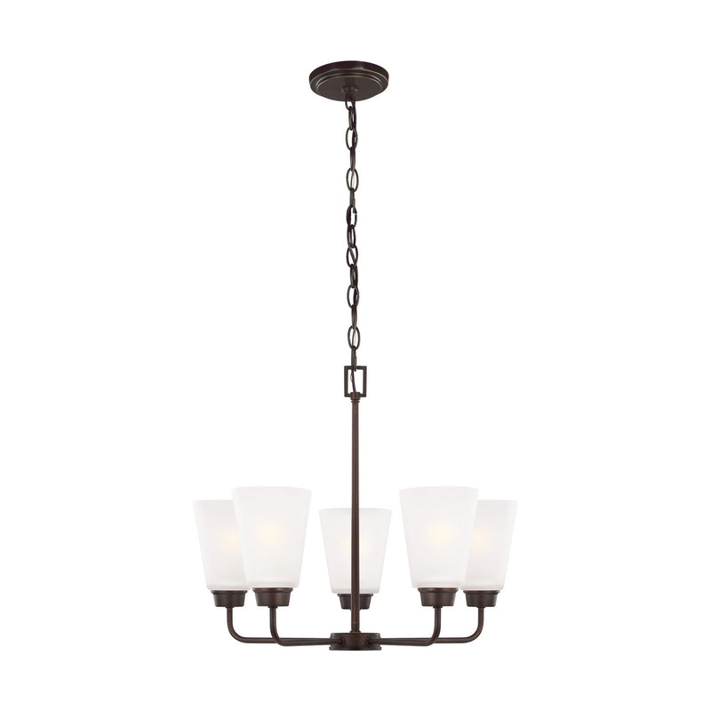 Kerrville Five Light Chandelier in Bronze