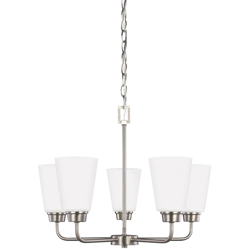 Kerrville Five Light Chandelier in Brushed Nickel
