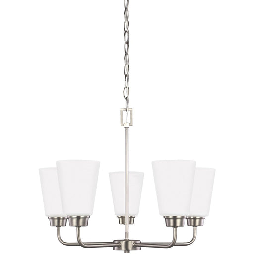 Kerrville Five Light Chandelier in Brushed Nickel
