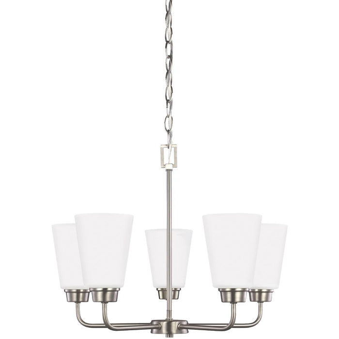 Kerrville Five Light Chandelier in Brushed Nickel