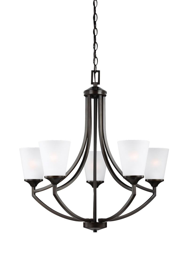 Hanford Five Light Chandelier in Bronze
