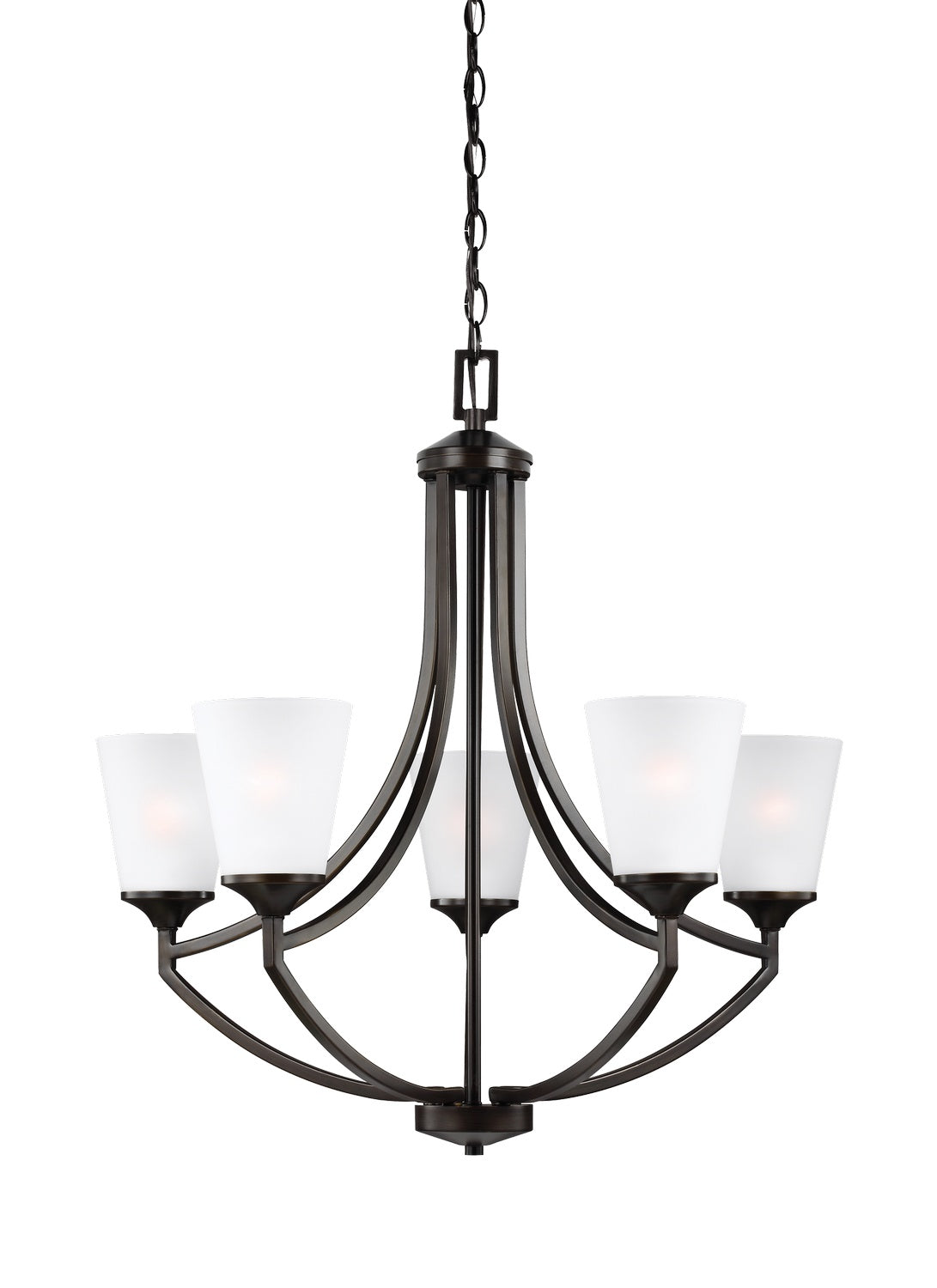 Hanford Five Light Chandelier in Bronze