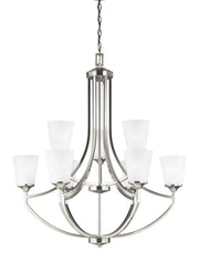 Hanford 9-Light Chandelier in Brushed Nickel