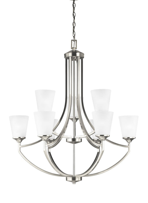 Hanford 9-Light Chandelier in Brushed Nickel