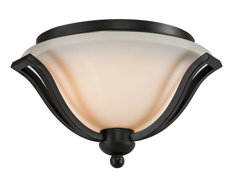 Lagoon 2 Light 15" Flush Mount in Matte Black