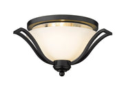 Lagoon 3 Light 18.5" Flush Mount in Matte Black