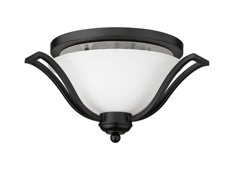 Lagoon 3 Light 18.5" Flush Mount in Matte Black
