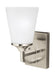 Hanford One Light Wall / Bath Sconce in Brushed Nickel