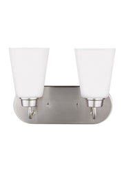 Kerrville 2-Light Bath Vanity Light in Brushed Nickel