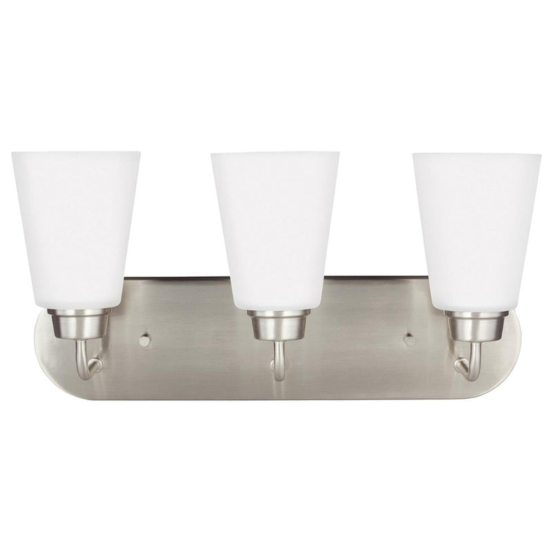 Kerrville 3-Light Bath Vanity Light in Brushed Nickel
