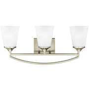 Hanford 3-Light Bath Vanity Light in Brushed Nickel