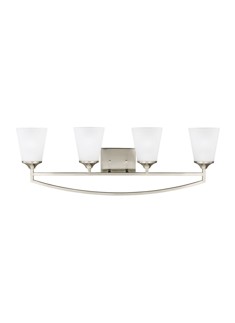 Hanford Four Light Wall / Bath in Brushed Nickel