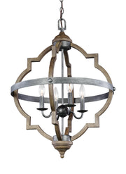 Socorro Four Light Hall / Foyer Pendant in Stardust
