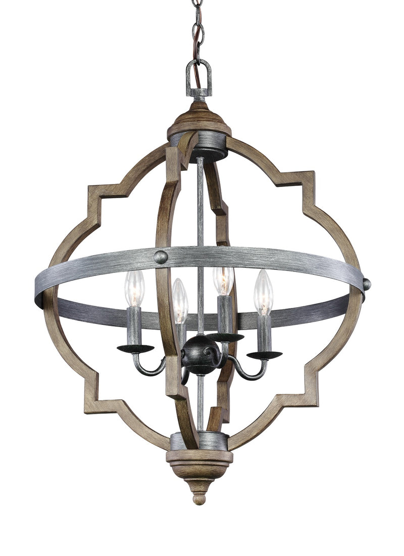 Socorro Four Light Hall / Foyer Pendant in Stardust