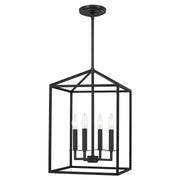 Perryton 12" 4-Light Foyer Pendant in Midnight Black