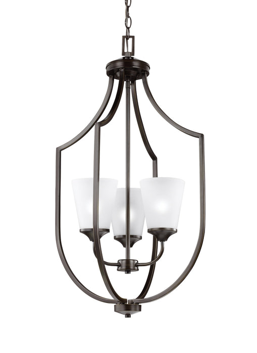 Hanford Three Light Hall / Foyer Pendant in Bronze