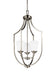 Hanford Three Light Hall / Foyer Pendant in Brushed Nickel