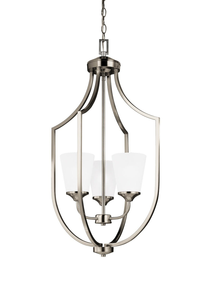 Hanford 3-Light Chandelier in Brushed Nickel