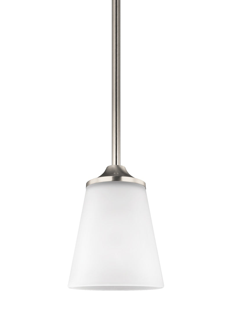 Hanford One Light Mini-Pendant in Brushed Nickel