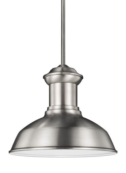 Fredricksburg One Light Outdoor Pendant in Satin Aluminum