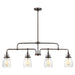 Belton Four Light Island Pendant in Bronze