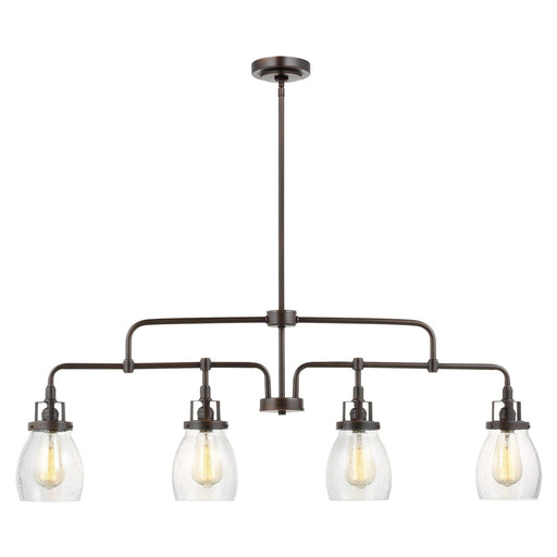 Belton 4-Light Linear Chandelier in Bronze
