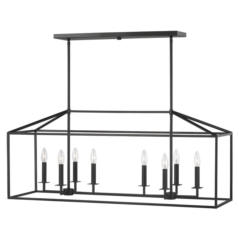 Perryton 8-Light Island Chandelier in Midnight Black