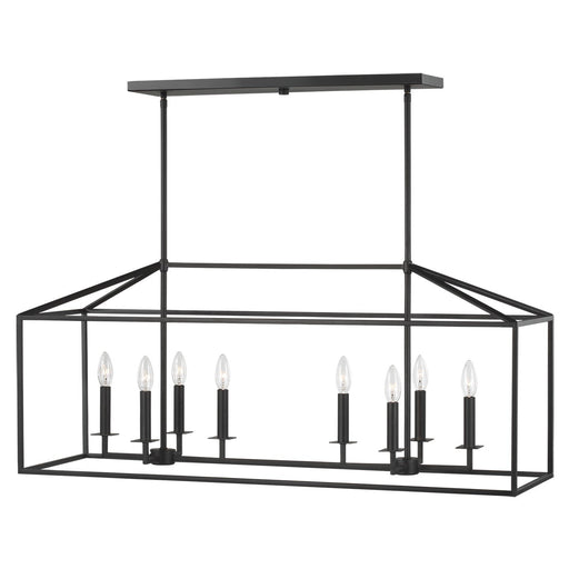 Perryton 8-Light Island Chandelier in Midnight Black