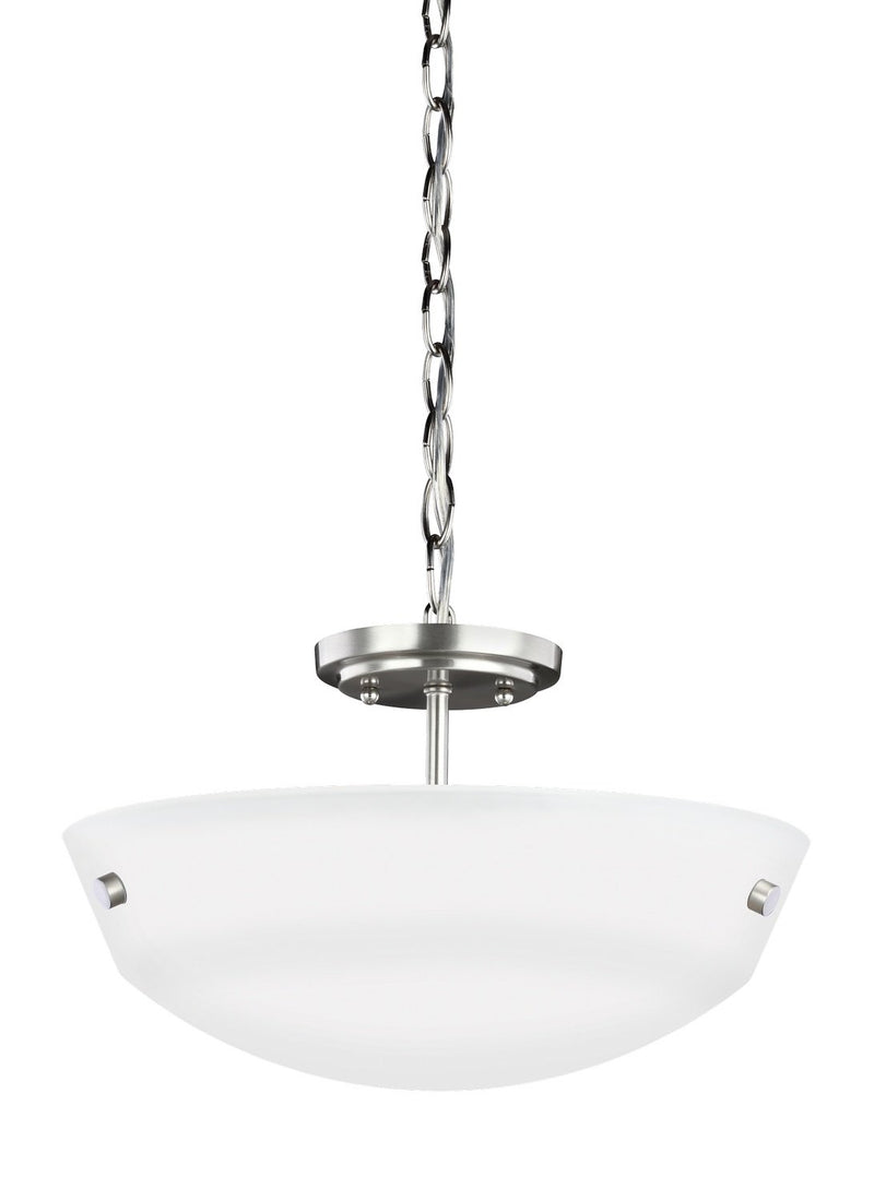 Kerrville 2-Light Convertible Pendant in Brushed Nickel