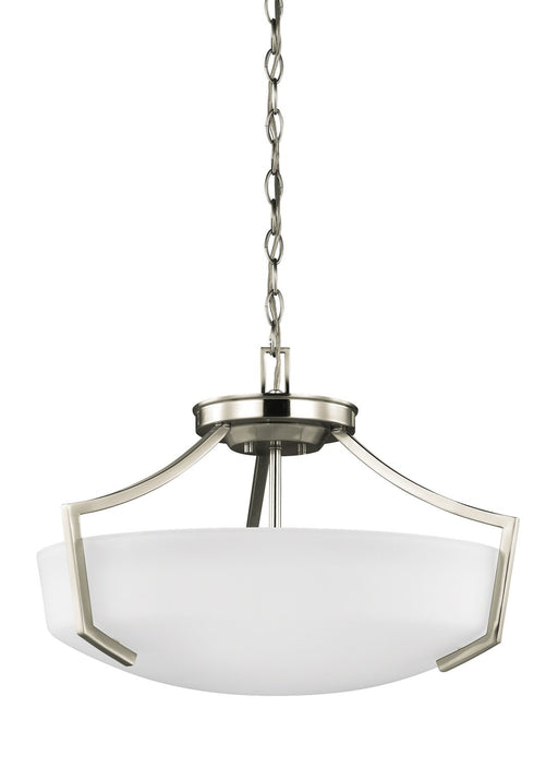 Hanford 3-Light Convertible Pendant in Brushed Nickel