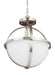 Alturas Two Light Semi-Flush Convertible Pendant in Brushed Nickel