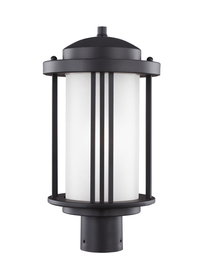 Crowell One Light Outdoor Post Lantern in Black