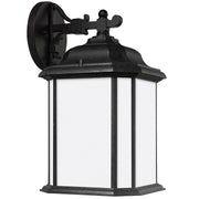 Kent Large Satin Etched Outdoor Wall Lantern in Oxford Bronze