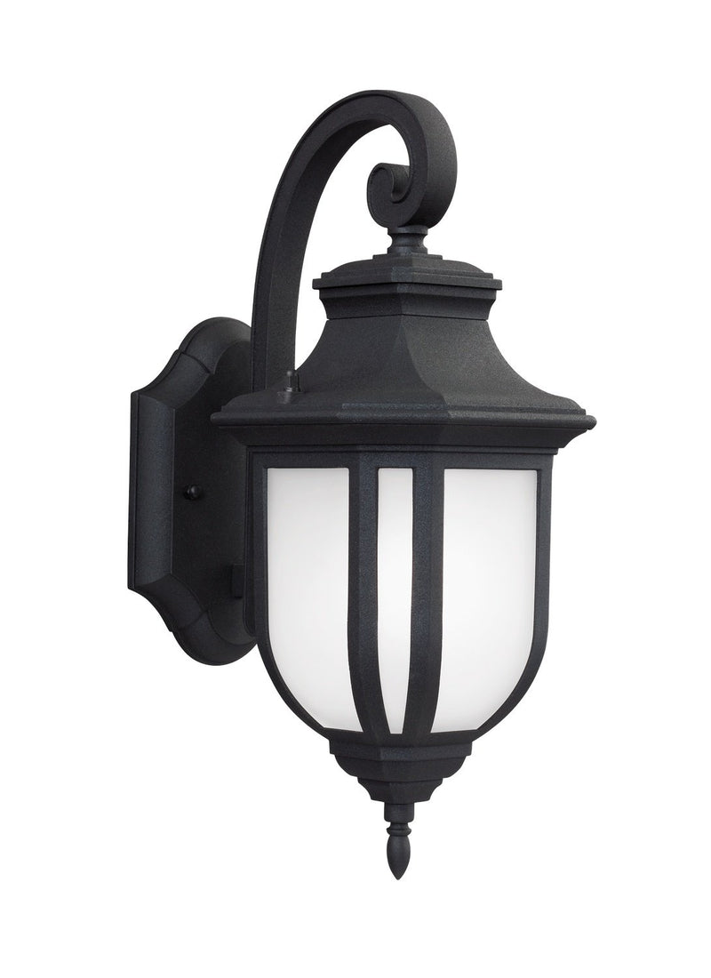 Childress Medium Outdoor Wall Lantern in Black