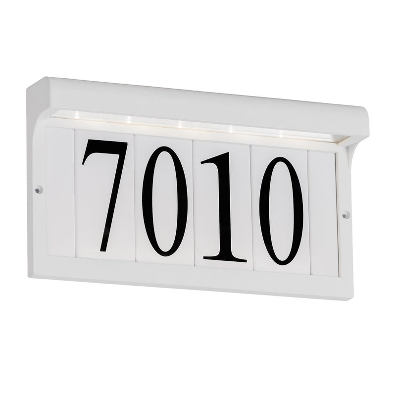 LED Address Light Outdoor Wall Sconce in White