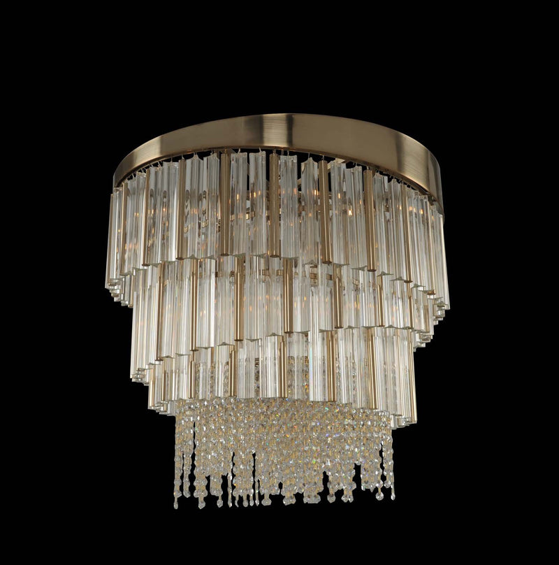 Espirali 9-Light Pendant in Brushed Champagne Gold