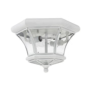 Monterey 2-Light Outdoor Flush Mount in White