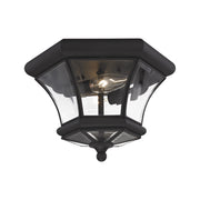 Monterey 2-Light Outdoor Flush Mount in Black