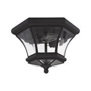 Monterey 2-Light Outdoor Flush Mount in Black