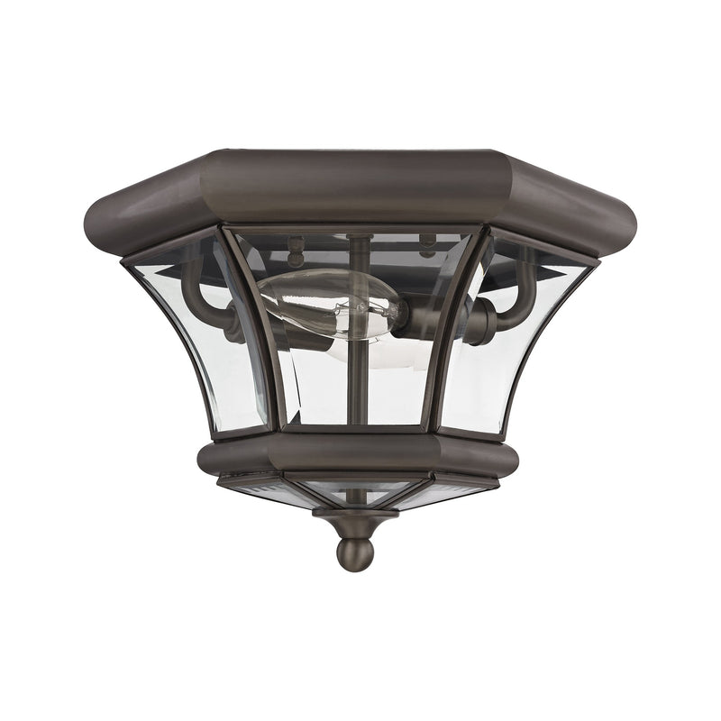 Monterey 2-Light Outdoor Flush Mount in Bronze