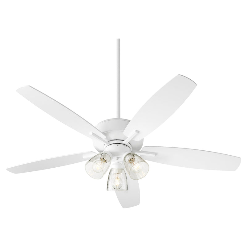 Breeze 52" 5-Blade Ceiling Fan with 3 or 4 Light Kit in Studio White