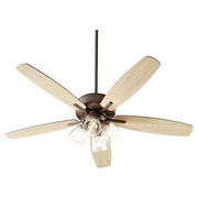 Breeze 52" 5-Blade Ceiling Fan with 4 Light Kit in Oiled Bronze