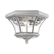 Monterey 2-Light Outdoor Flush Mount in Brushed Nickel